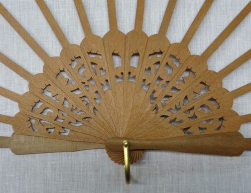Struttura ventaglio  legno, stellina cm 43 - immagine 3