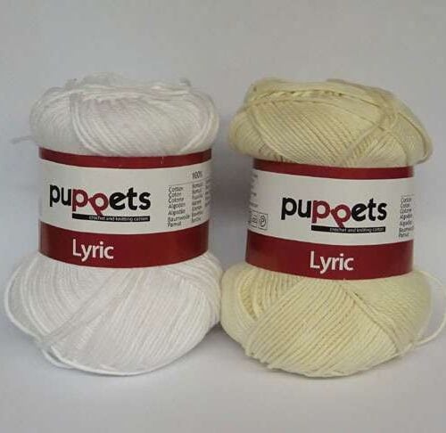 Cotone povero 4 fili puppet anchor "lyric", bianco, avorio, nero