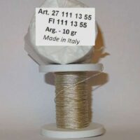 Napoli mezzo fino verniciato argento-cordoncino-gr 10 misura 9s