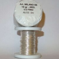 Milano mezzo fino argento-cordonetto liscio e lucido-gr 10 misura 4s-5s-6s-7s