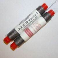 Giglio 30, filo metallizzato  2 capi, 100 mt n°40, argento scuro