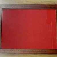 Vassoio arte povera rettangolare 2 maniglie cm 35,5x45,5/vetro cm 28,5x38,5