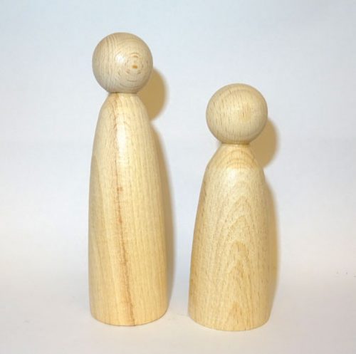Coni in legno per angeli o figure per presepio