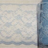 Bordo in tulle sintetico azzurro altezza cm 21 vendita a metro