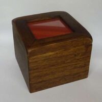 Scatola quadrata alta, in legno cm 13 x 13 x 10,8