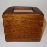 Scatola quadrata alta, in legno cm 13 x 13 x 10,8