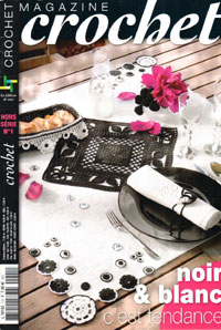 U161 Crochet: noir et blanc, c'est tendence +
