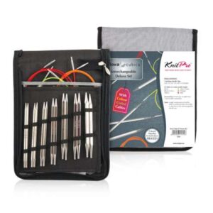 The mindful  knitpro mini Generosity set,  8 punte in acciaio inox cm 5 e 4 cavi fissi