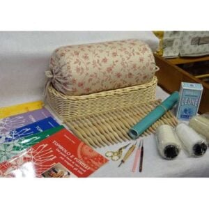 Tombolo cm 22 per macramè con supporto tavolo