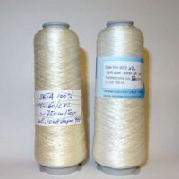 Seta venne nm 60/2x2 750mt, avorio e bianco