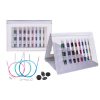 Interchangeable circular neeedle set smartstix, knit pro, kit ferri circolari con punte intercambiabili in metallo lunghe - immagine 2
