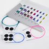 Interchangeable circular neeedle set smartstix, knit pro, kit ferri circolari con punte intercambiabili in metallo lunghe