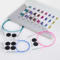 Interchangeable circular neeedle set smartstix, knit pro, kit ferri circolari con punte intercambiabili in metallo lunghe
