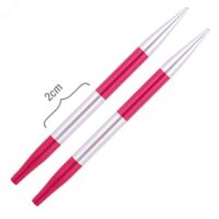 Knit pro smartstix, punte in metallo centimetrato cm 8 per ferri circolari