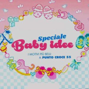 Punto croce 60, fiocchi nascita