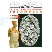 Uir15 Copertina del libro Le basi dell’uncinetto irlandese, 67 pagine in italiano.