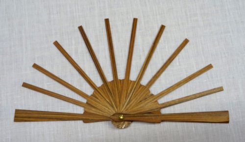 Struttura ventaglio legno mignon rigato cm 23
