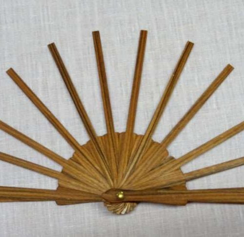 Struttura ventaglio legno mignon rigato cm 23