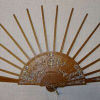 Struttura ventaglio legno spagna decorato cm 48