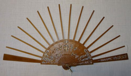 Struttura ventaglio legno spagna decorato cm 48