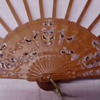 Struttura ventaglio legno spagna decorato cm 48