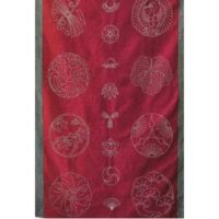 Sashiko pannello ricamabile cm 60 x 115, rosso