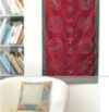 Sashiko pannello ricamabile cm 60 x 115, rosso - immagine 4