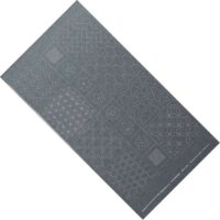 Sashiko pannello ricamabile  cm 60 x 60 (1/2 pannello) grigiopetrolio, parte bassa B