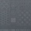 Sashiko pannello ricamabile  cm 60 x 60 (1/2 pannello) grigiopetrolio, parte bassa B - immagine 2