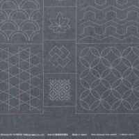 Sashiko pannello ricamabile  cm 60 x 60 (1/2 pannello) grigiopetrolio, parte bassa B