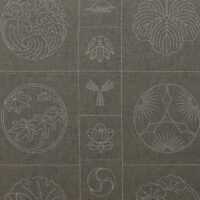 Sashiko pannello ricamabile cm 60 x 115, tortora