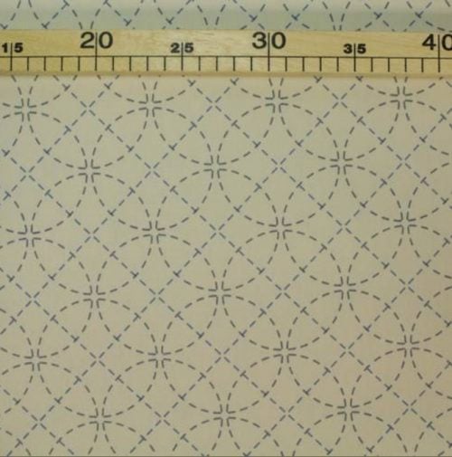 Sashiko tessuto ricamabile panna, altezza cm 115 € 30,00 al metro, vendita a multipli di 50 cm - immagine 2