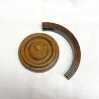 Ven115c Supporto portaventaglio in legno verniciato scuro
