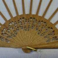 Struttura ventaglio  legno, merletto cm 46