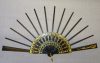 Struttura ventaglio  plastica nero/oro cm 43,5