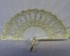 Struttura ventaglio traforato  plastica bianco/oro cm 43,5 - immagine 3