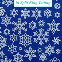 Snowflakes in split ring tatting
