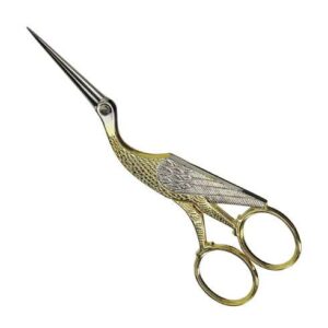 Forbice ricamo fiorata argento cm 9,6 alpen made in italy
