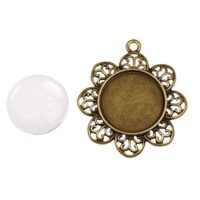 Medaglia tonda fiore