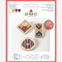 Kit pendenti in legno da ricamare, dmc