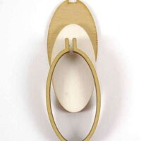 Medaglia ovale, telaietto legno