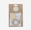 Jolly/ 3 kit medaglia orso, telaietto legno