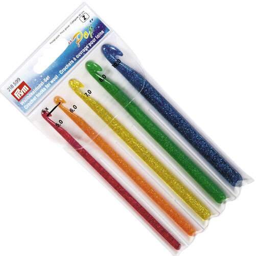 Set 5 uncinetti glitterati, prym 218599 - immagine 2