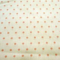 Tela in puro cotone altezza cm 170  avorio/pois rosa, € 17,00 al metro vendita a multipli di 50 cm