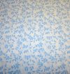 Tela in puro cotone altezza cm 300 fantasia azzurro: fiori foglie e pois, € 12,00 al metro vendita a multipli di 50 cm