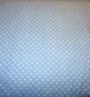 Tela in puro cotone altezza cm 300 fantasia azzurro: fiori foglie e pois, € 12,00 al metro vendita a multipli di 50 cm - immagine 2