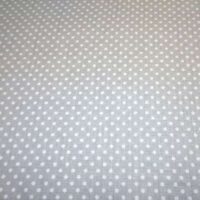 Tela in puro cotone altezza cm 300 fantasia grigio: righe-foglie e pois, € 12,00 al metro vendita a multipli di 50 cm