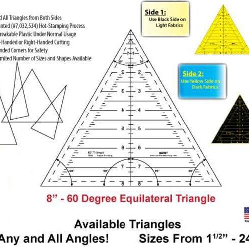 Reverse a rule 60° triangle, quint t 60125