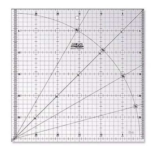 Quilt ruler 30 x 30 cm, olfa mqr 30x30