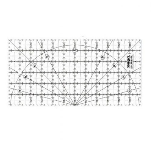 Quilt ruler  6" x 12" inch, olfa qr-6x12 - immagine 4